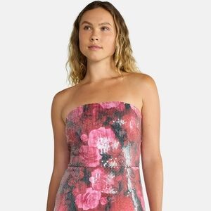 NWT Madden NYC Women's Sequin Mini Tube Dress in Barbados Cherry Size S